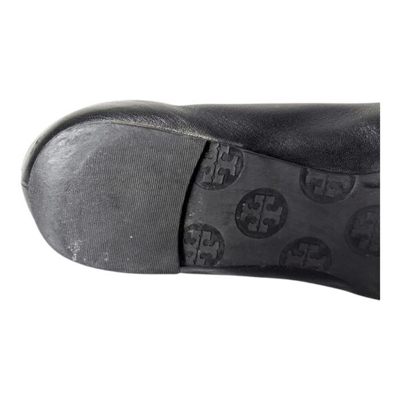 TORY BURCH Minnie Black Leather Ballet Flats Size 7M - Picture 11 of 11